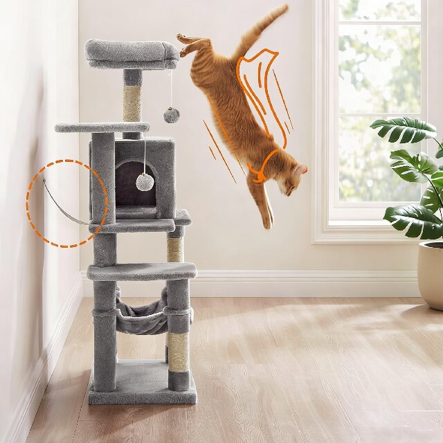 7 anti - tip kit allows you to secure the cat tree to the wall