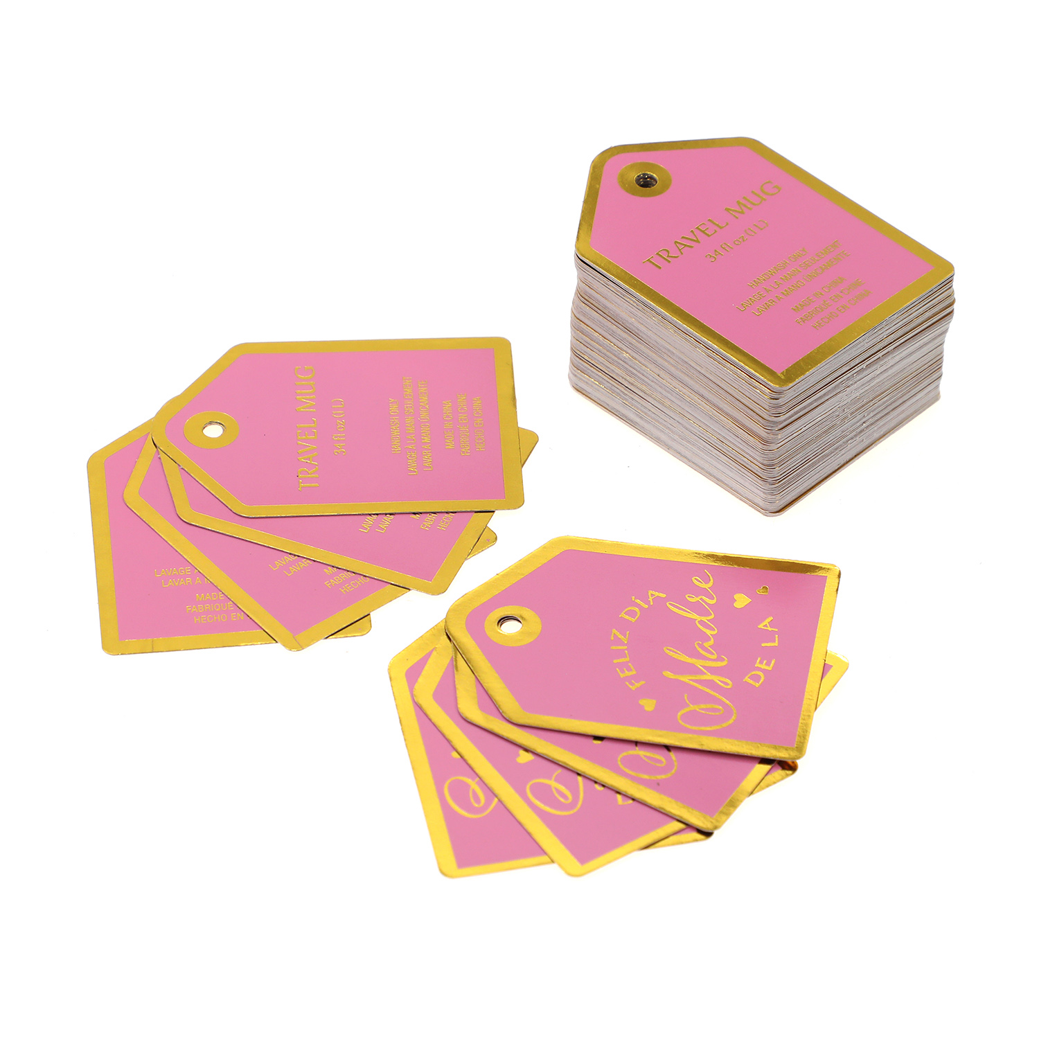 Polygon-shaped Printed Advertisement Hang Tag Polygon-shaped Printed Advertisement Hang Tag