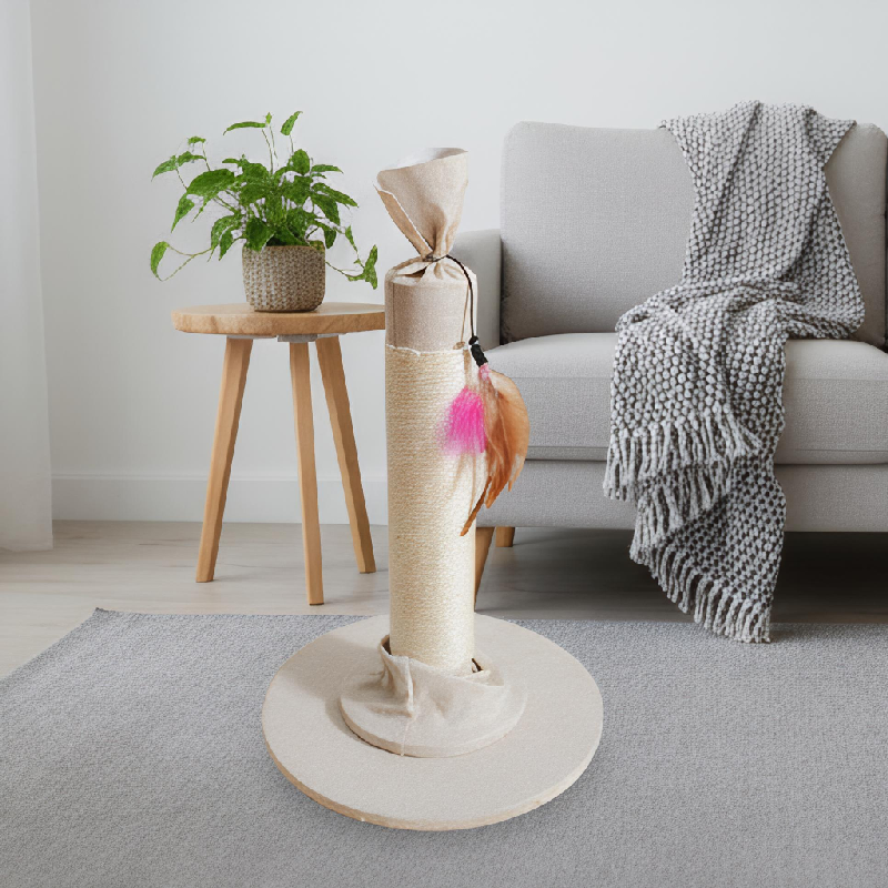 MH65-3 Candy-Inspired Cat Scratching Post with Interactive Feather Toy MH65-3 Candy-Inspired Cat Scratching Post with Interactive Feather Toy