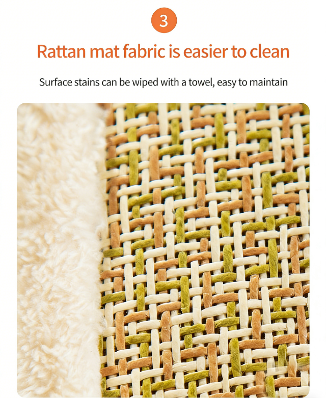 Rattan Mat Cat Tree