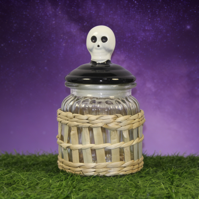 Glass Bottles with Straw Weave