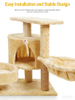 Luxury Factory Wholesale Cat Tree with Cat Post and Three Nests