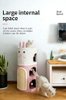 Meduim Double-Layer Cute Rabbit Sisal Barrel Cat Tree with Nest Style