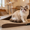 Space-Saving Flat Pack Corrugated Cardboard Cat Scratcher 