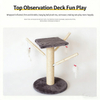 Fun Dual-Nest Cat Tree with Three Mouse Toys