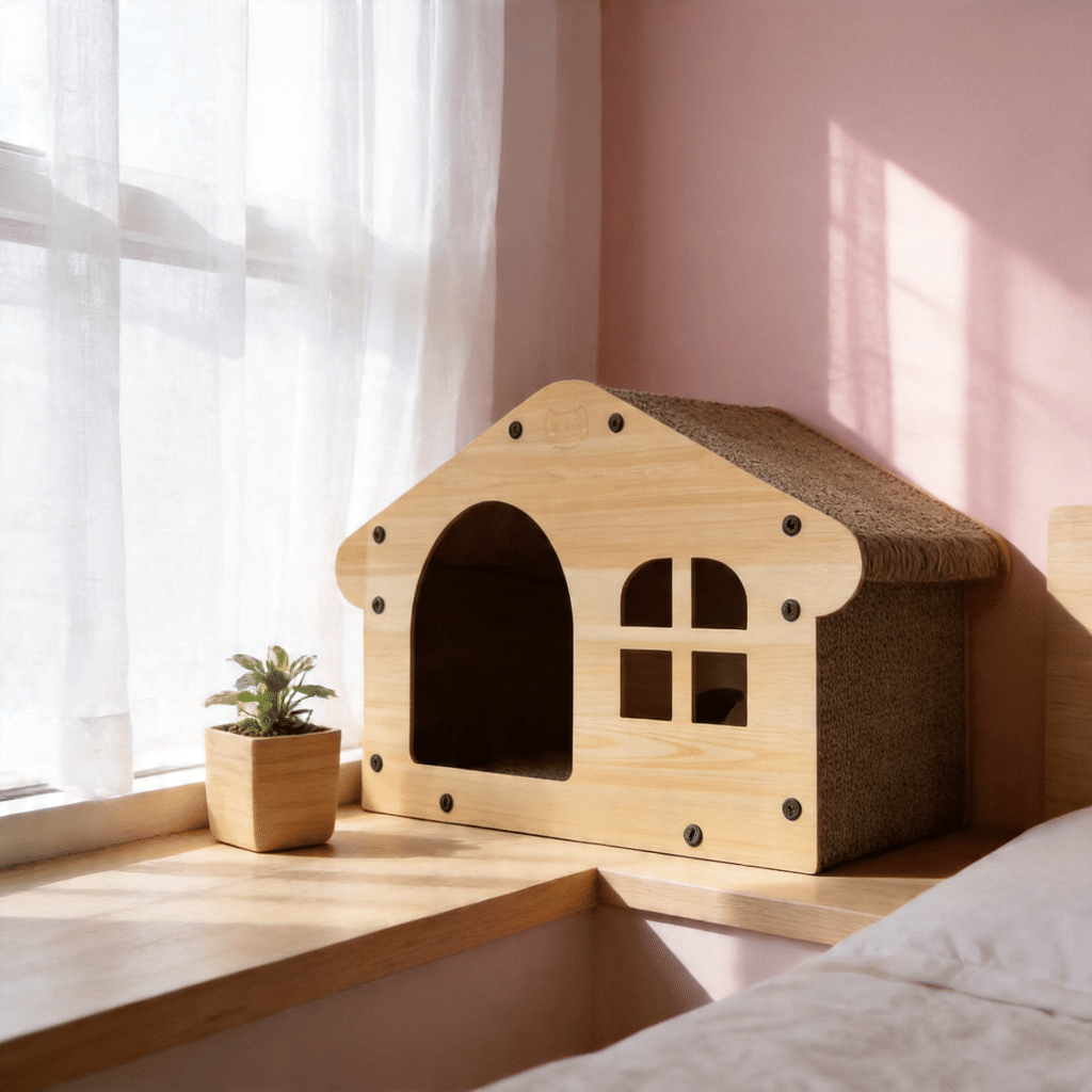 Paper Corrugated Cat House Bed With Scratching Function
