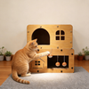 Two-Tier Corrugated Cat House With Interactive Toy Balls