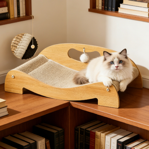 High-Quality Eco-Conscious Cat Scratcher Bed with Ergonomic Design.png