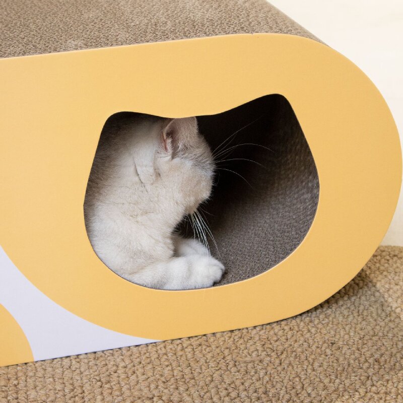 Eco-Friendly Corrugated Cat Tunnel Scratcher House