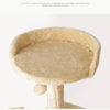 Home Dual-Nest Cat Tree with Iron-Ring Nest with Plush Ball Toy