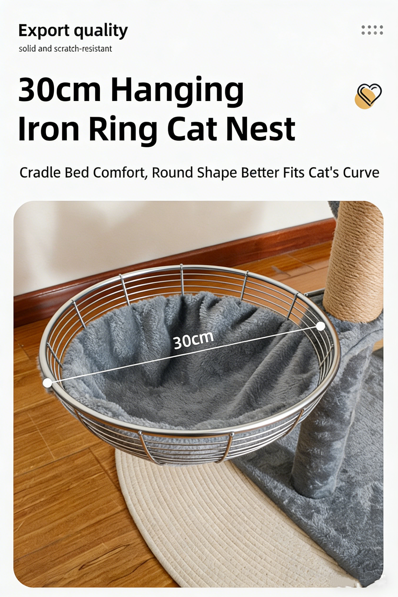 Dark Gray Luxurious Multi-Functional Integrated Cat Tree with Sisal Post