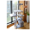 Multi-Level Luxury Cat Tree with Sisal Scratching Posts, Suspended Hammock, Enclosed Condo & Multi-Jump Platforms for Large/Multi-Cat Households