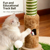 Forest-Inspired Creative Cat Tree - 98CM Tall Multi-Cat Scratching Post with Interactive Track Ball & Eucalyptus Decor