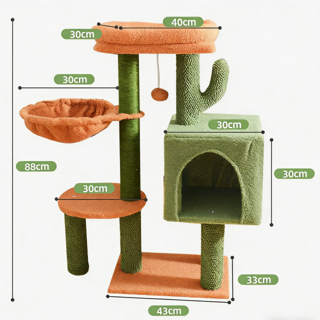 Luxury Cactus Shaped Multi Functional Cat Tree