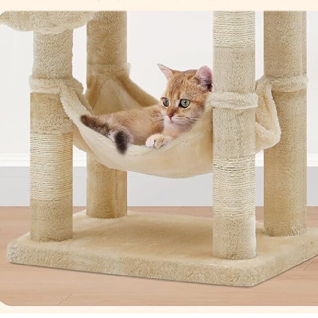 Beige Wholesale Multi-Cat Integrated Cat Tree
