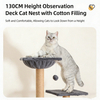 Dark Gray Luxurious Multi-Functional Integrated Cat Tree with Sisal Post