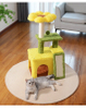 Sunflower Creative Cat Tree - Multi Level Cat Condo with Scratching Post and Cozy Hideaway