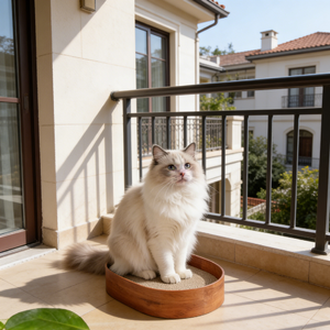 3-Layer Replaceable Pad Oval Corrugated Cat Scratcher 