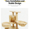 Luxury Factory Wholesale Cat Tree with Cat Post and Three Nests