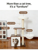 Brown Heavy-Duty Cat Climbing Tree and Cabinet All-in-One