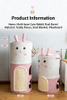 Meduim Double-Layer Cute Rabbit Sisal Barrel Cat Tree with Nest Style