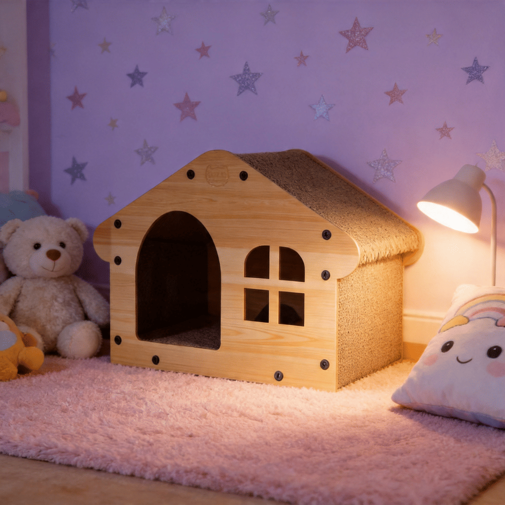 Paper Corrugated Cat House Bed With Scratching Function