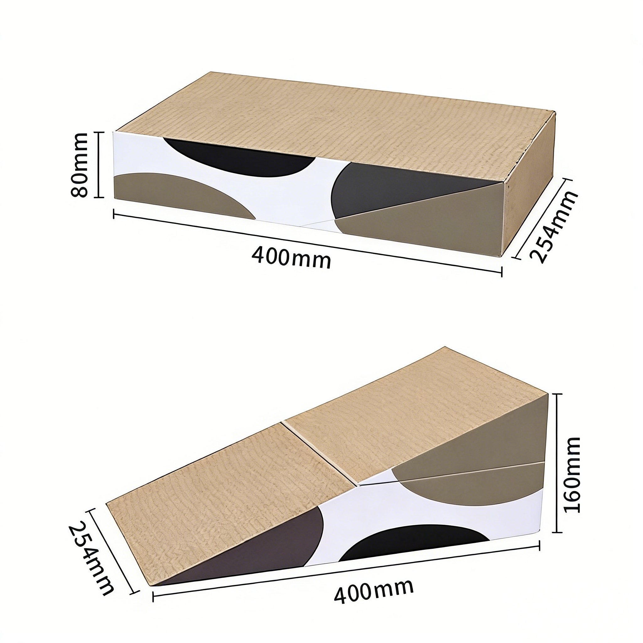 Foldable Triangular Corrugated Cat Scratcher