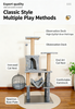 Dark Gray Luxurious Multi-Functional Integrated Cat Tree with Sisal Post