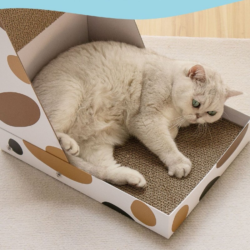 Sophisticated Wall-Mounted Cat Scratcher