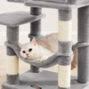 4-Tier Multi - Functional Cat Tree with Plush Nest & Hammock for Multi - Cat Families