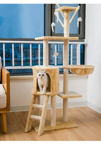 Five - Layer Luxury Cat Tree with Toys & Multi - Functional Habitats