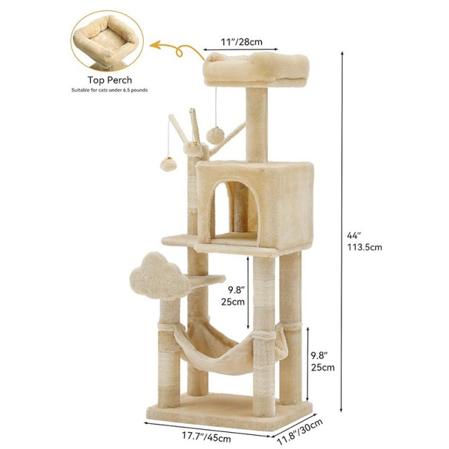 Cat Climbing Tree with Scratcher Perch and Condo
