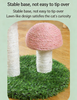 Double - Peak Mushroom Cat Tree with Artificial Lawn