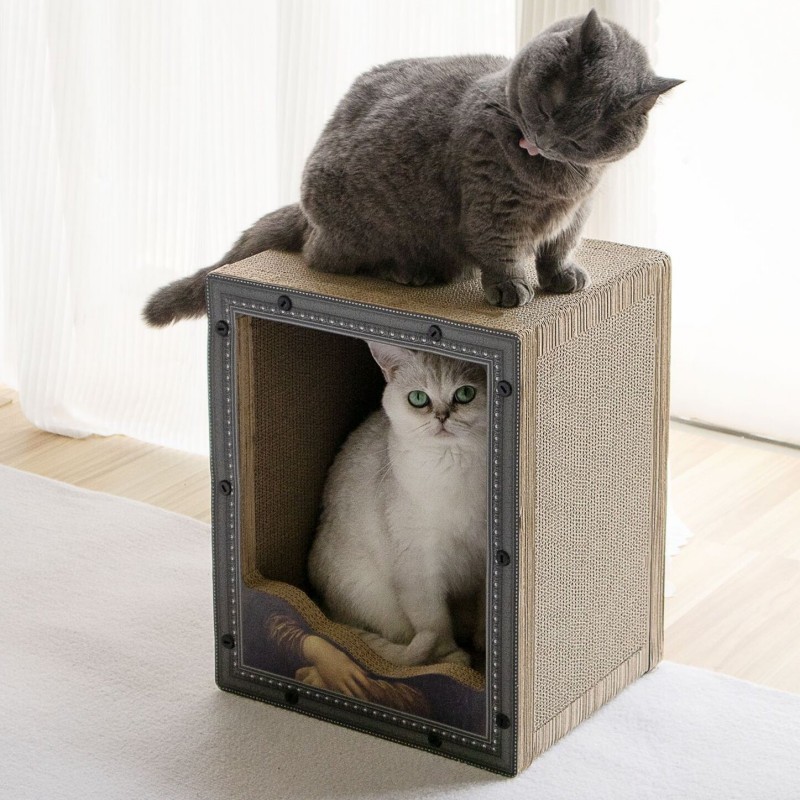 Mona Lisa Art Frame Cat Scratcher 