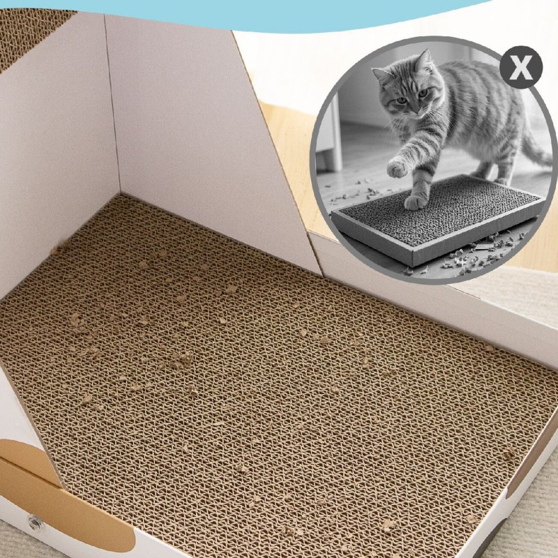 Sophisticated Wall-Mounted Cat Scratcher