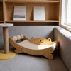 Wooden Cat Scratcher Bed With Interactive Sisal Toy