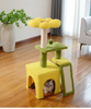 Sunflower Creative Cat Tree - Multi Level Cat Condo with Scratching Post and Cozy Hideaway