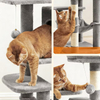 4-Tier Multi - Functional Cat Tree with Plush Nest & Hammock for Multi - Cat Families