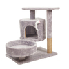 Wholesale Multifunctional Double-Cat Condo Cat Tree with Sisal Posts and Mouse Toys