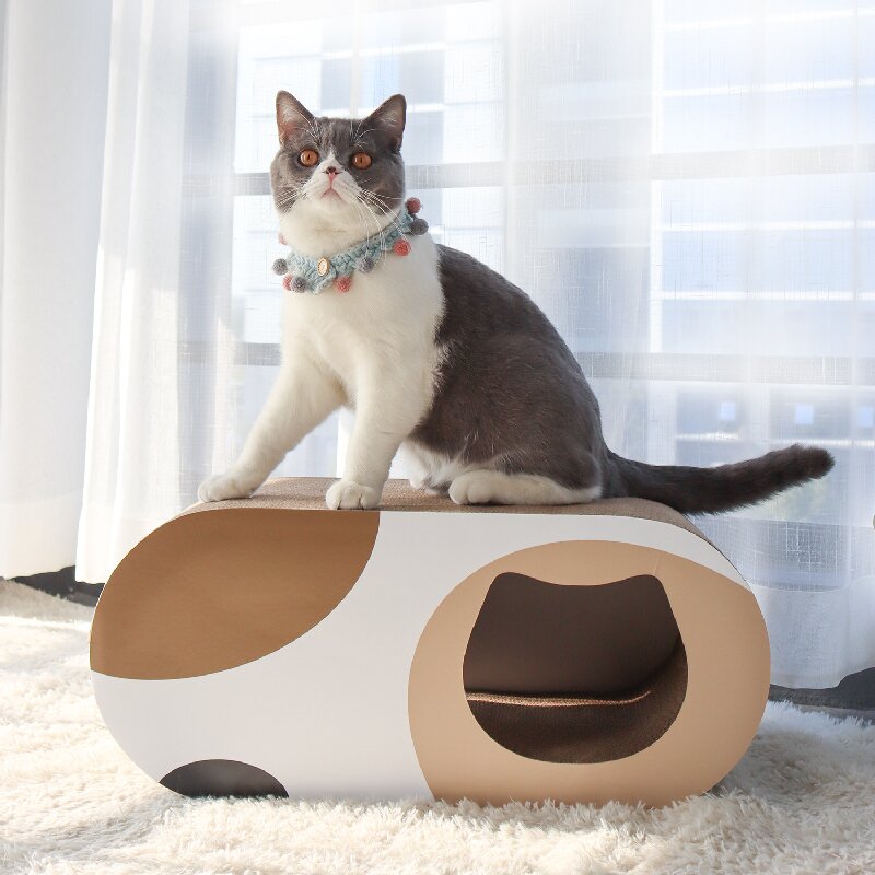 Eco-Friendly Corrugated Cat Tunnel Scratcher House