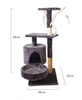 Fun Dual-Nest Cat Tree with Three Mouse Toys