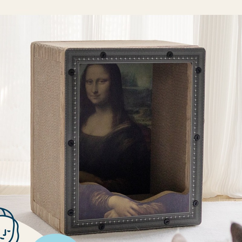 Mona Lisa Art Frame Cat Scratcher 