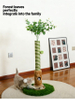 Forest-Inspired Creative Cat Tree - 98CM Tall Multi-Cat Scratching Post with Interactive Track Ball & Eucalyptus Decor