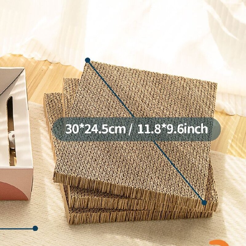 Serene Haven Corrugated Cat Scratcher with Bell Balls