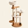 Five-Tier Plush Cat Tree With Sisal Scratching Posts And Cozy Beds