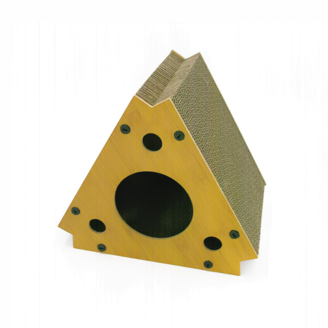 Triangular Cat Scratching Post And Cat House