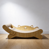 Wooden Cat Scratcher Bed With Interactive Sisal Toy