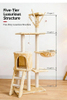 Five - Layer Luxury Cat Tree with Toys & Multi - Functional Habitats
