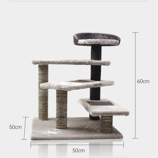 Multi-Cat 4-Tier Rotating Starecase Cat Tree