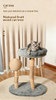 Natural Fruit Wood Cat Tree with Sisal Ball & Removable 38CM Cat Bed - Eco-Friendly Cat Tower for Large/Heavy Cats